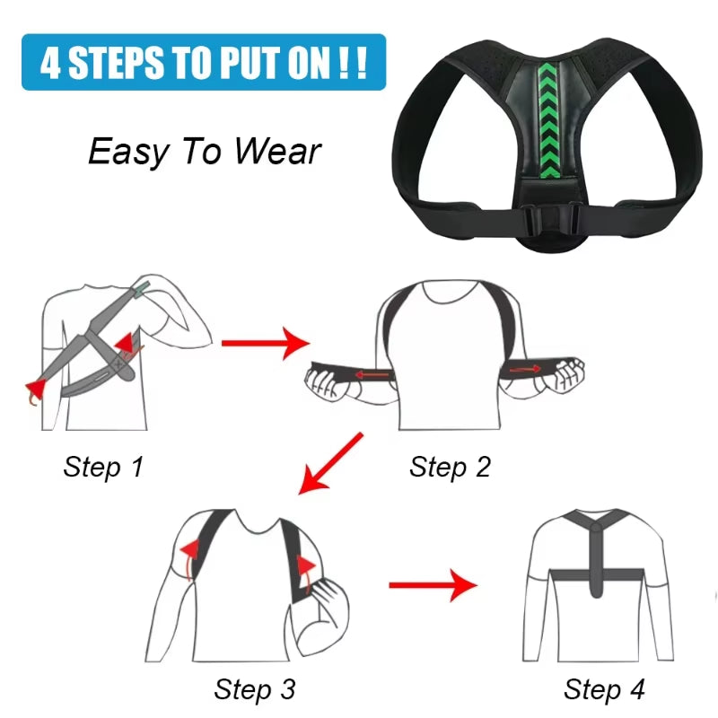 1Pcs Posture Corrector Unisex Adjustable for Clavicle Support Providing Pain Relief for Neck Back Shoulder Reshape Your Body